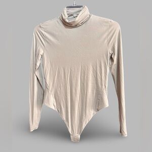 Lululemon Nulu Turtleneck Bodysuit Thong Cut Riverstone Sz Large